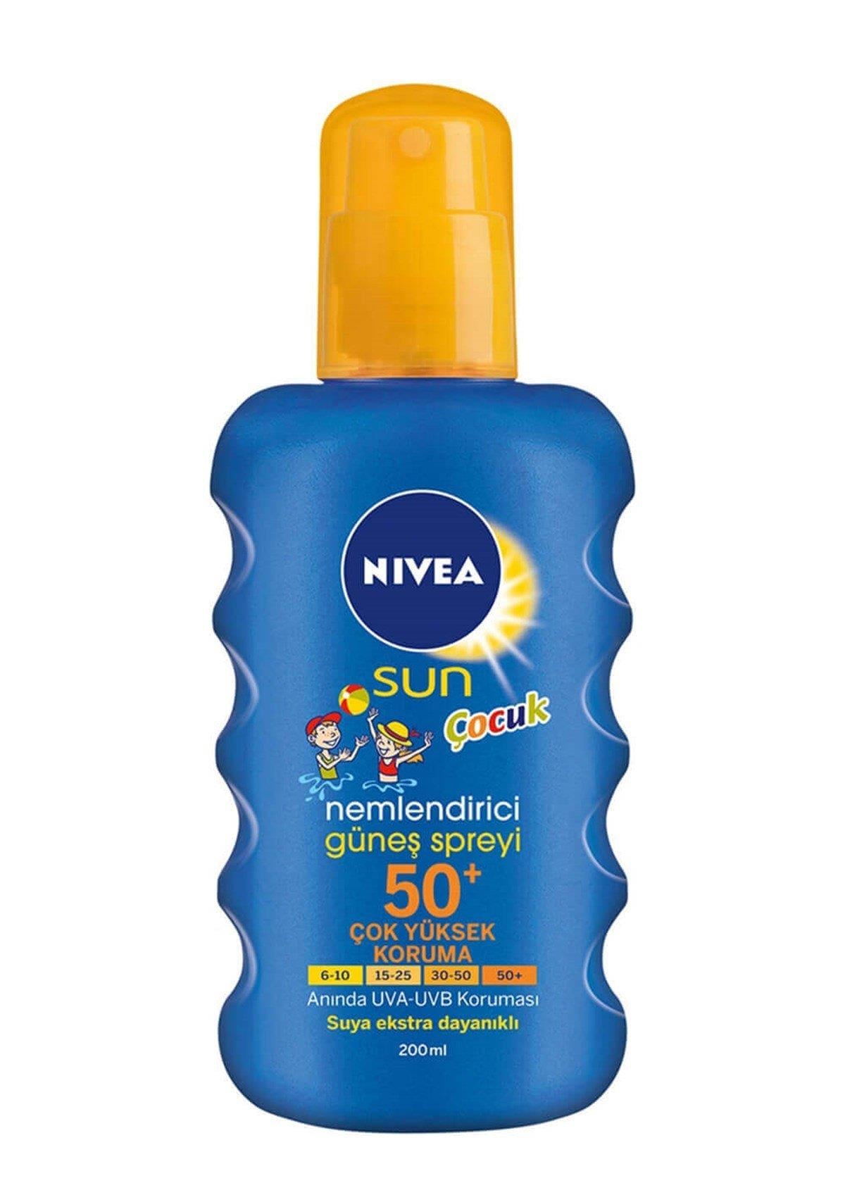 Nivea Sun Kids Güneş Spreyi Nemlendirici SPF50 200 ml-Nivea