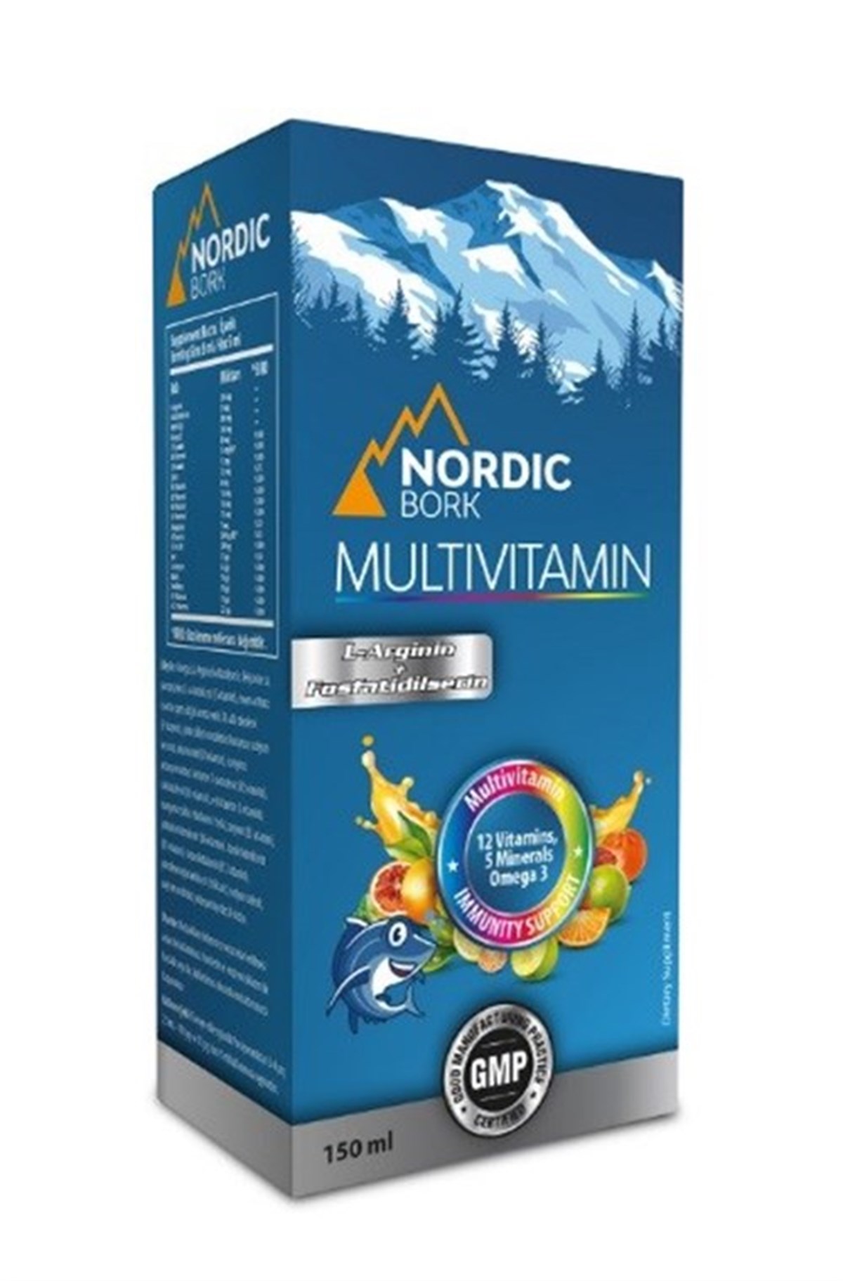 Nordic BORK Multivitamin OMEGA-3 Likit 150 ml