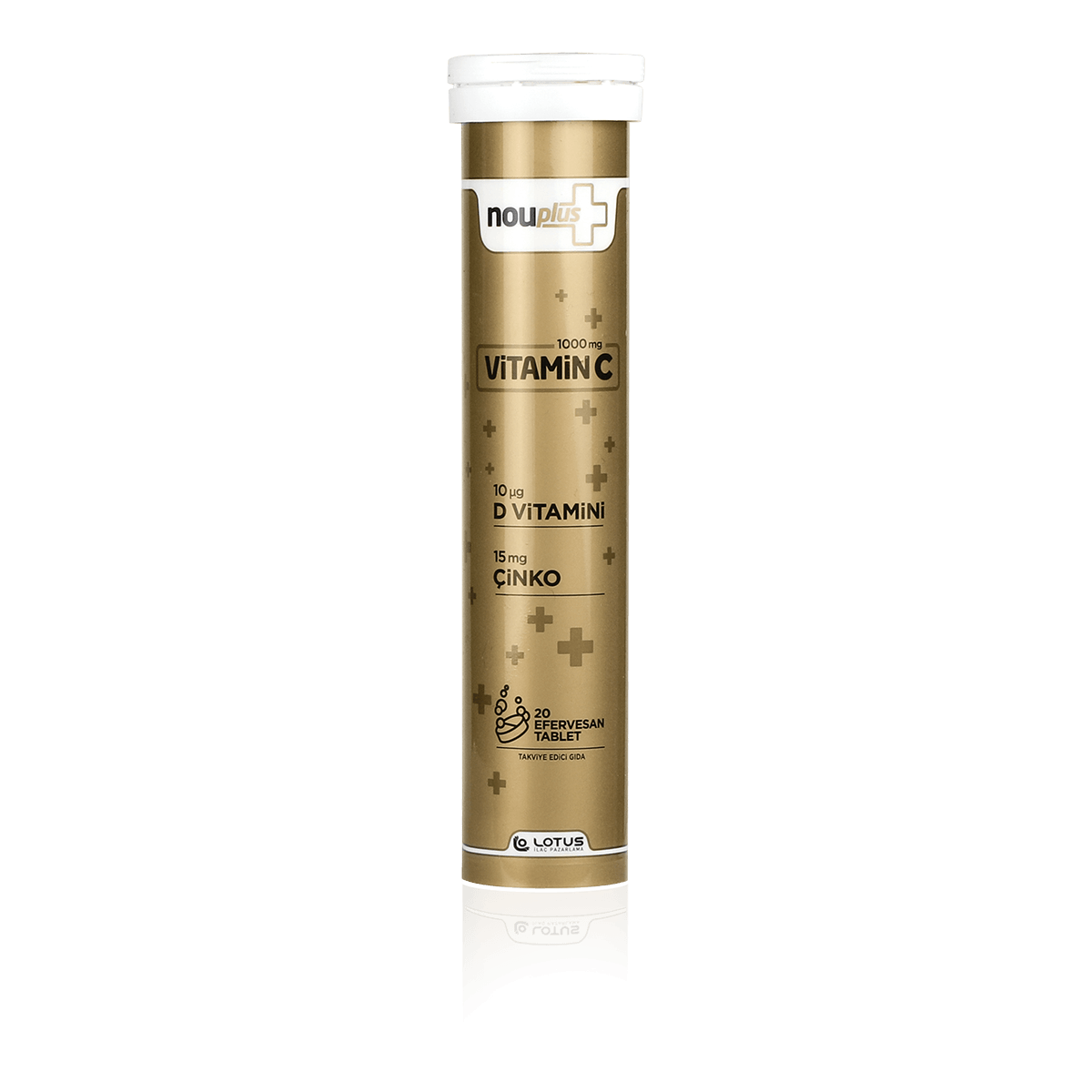 Nouplus Vitamin C + D + ZN İçeren 20 Efervesan Tablet-Nouplus