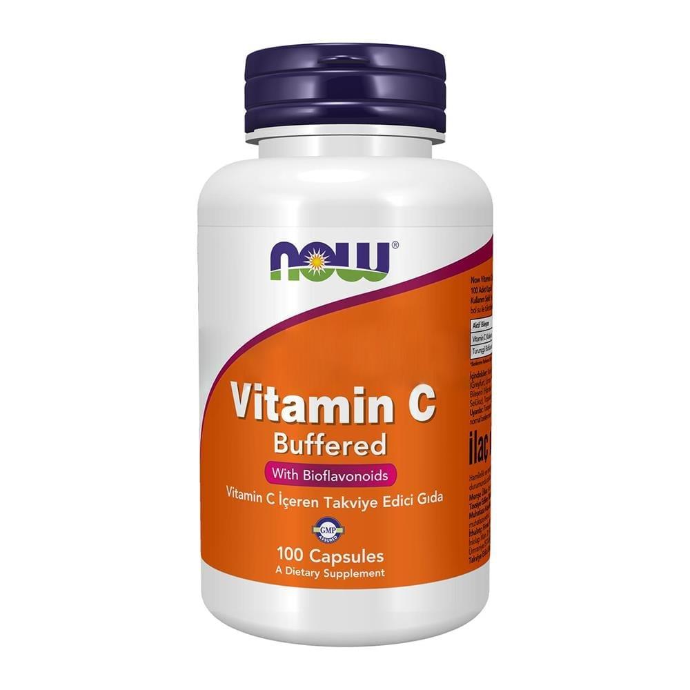 Now Foods Vitamin C Buffered 500 mg 100 Capsules-NOW FOODS