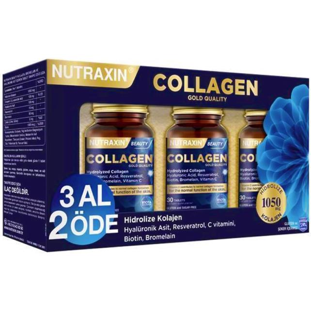 Nutraxin Beauty Gold Collagen 30 Tablet 3 Al 2 Öde-Nutraxin