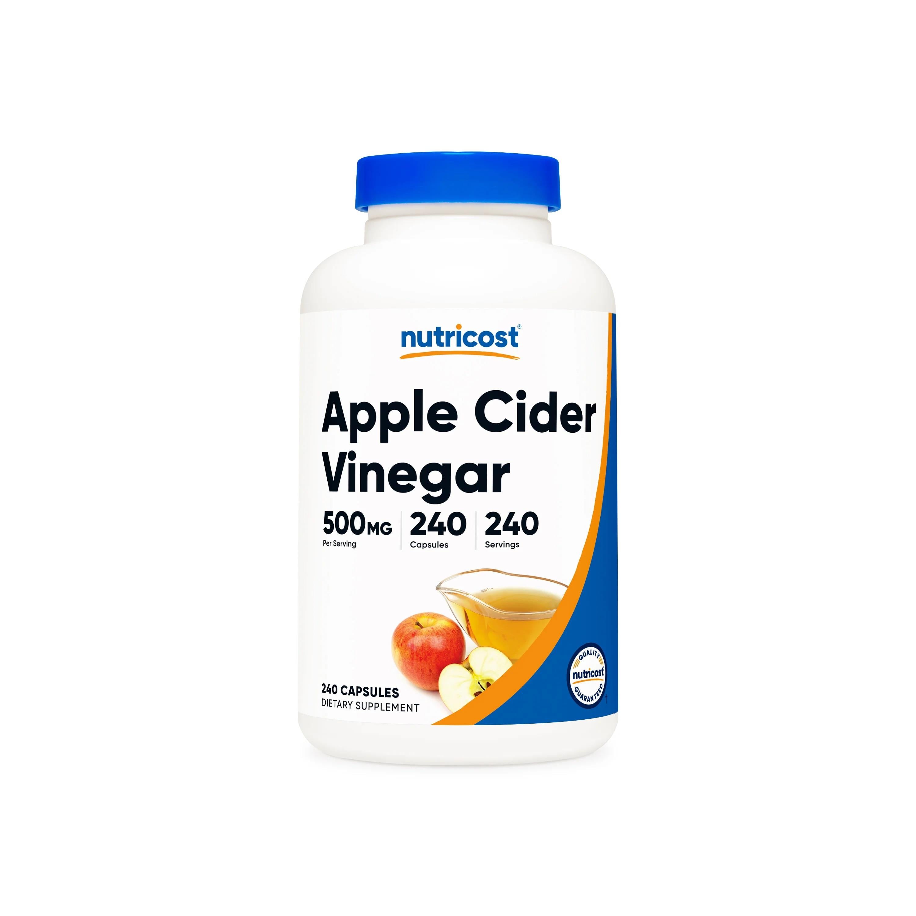 Nutricost Apple Cider Vinegar 500 mg 240 Capsules-Nutricost