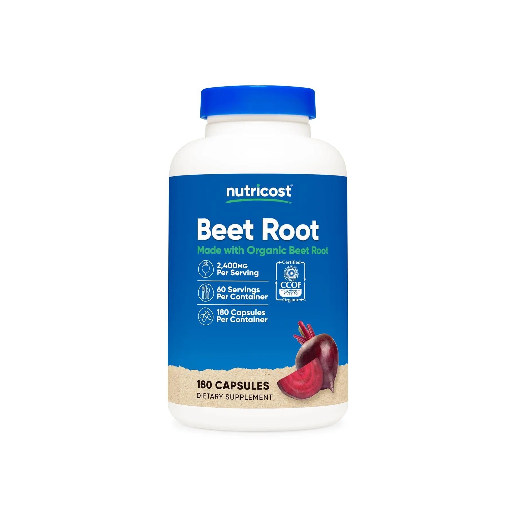 Nutricost Beet Root 2400 mg 180 Capsules 800 mg Per Capsule-Nutricost