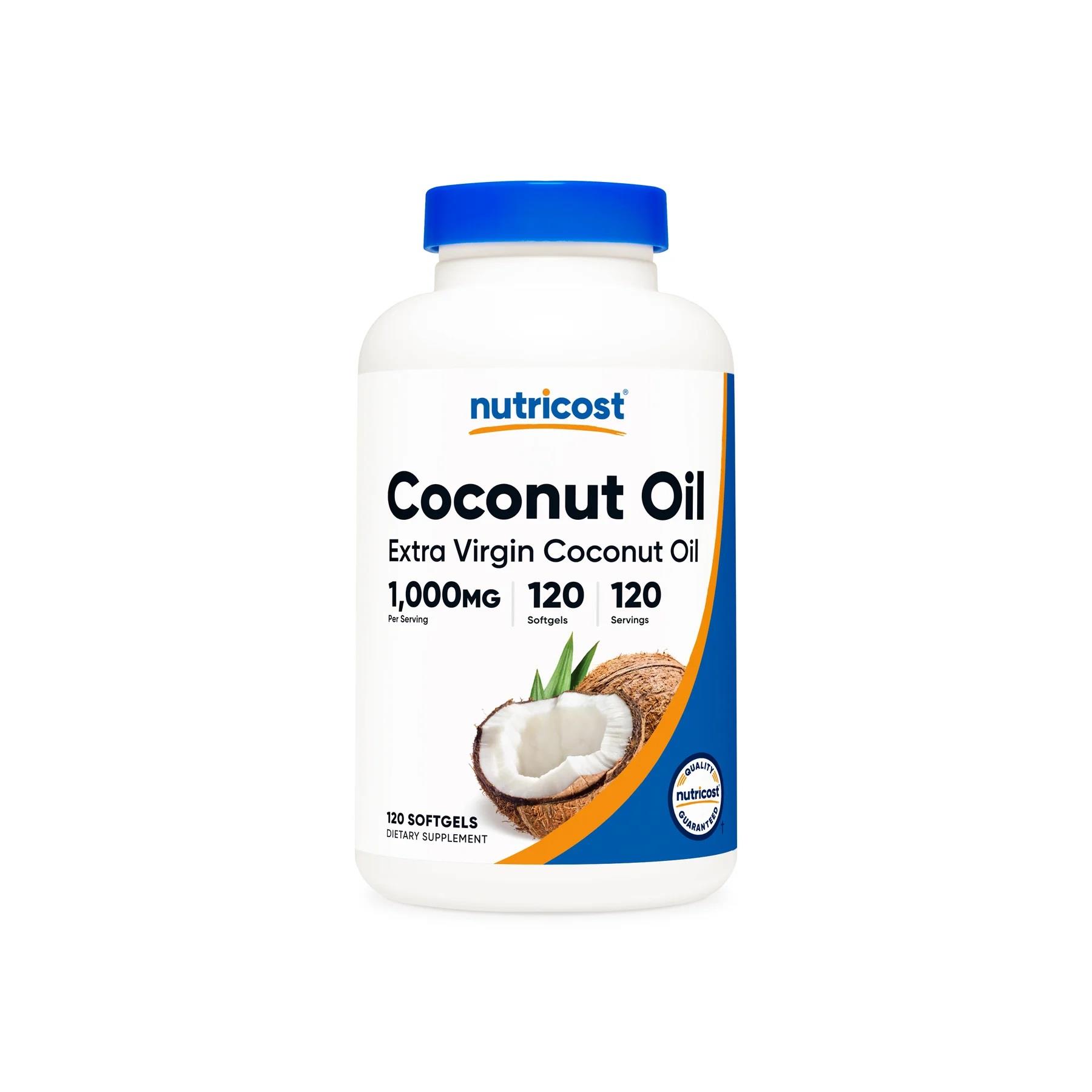 Nutricost Coconut Oil 1000 mg 120 Softgels-Nutricost