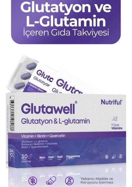 Nutriful Glutawell Glutatyon L-Glutamin Biotin Quarcetin İçeren 30 Tablet-Nutriful