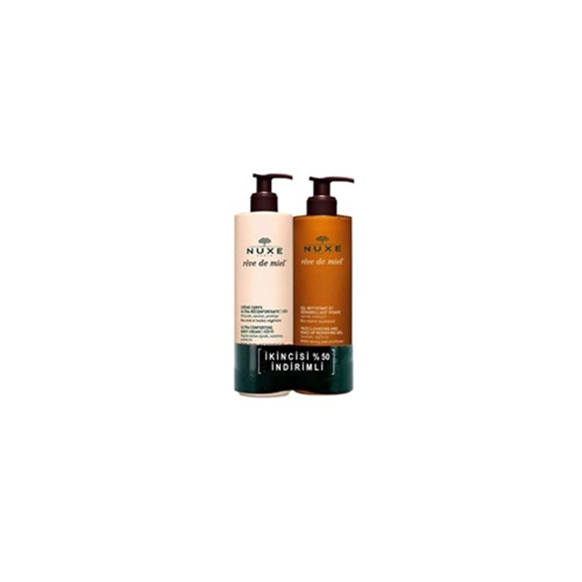 Nuxe Reve de Miel Body Cream 400 ML & Cleansing Gel 400 ML Set