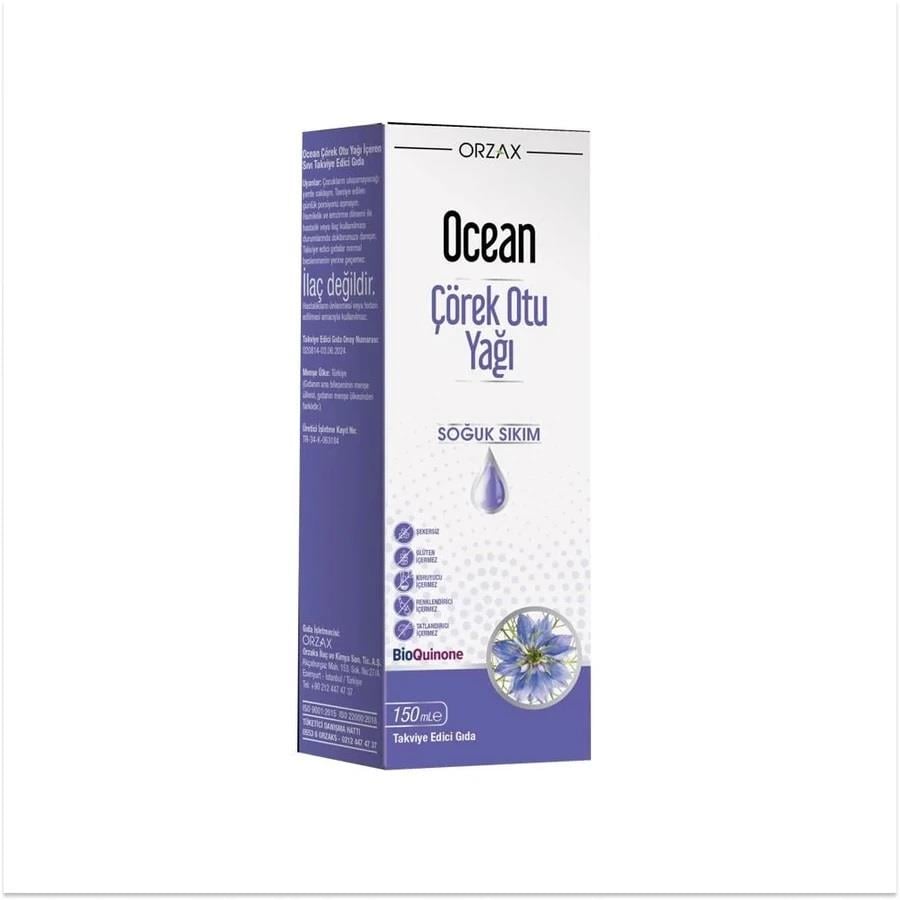 Ocean Çörek Otu Yağı Soğuk Sıkım 150 ml-Orzax