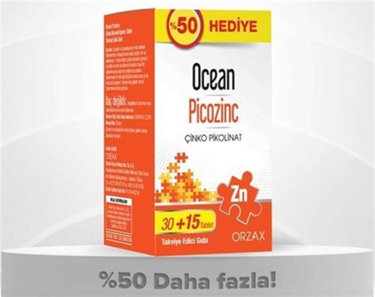 Ocean Picozinc Takviye Edici Gıda 45 Tablet