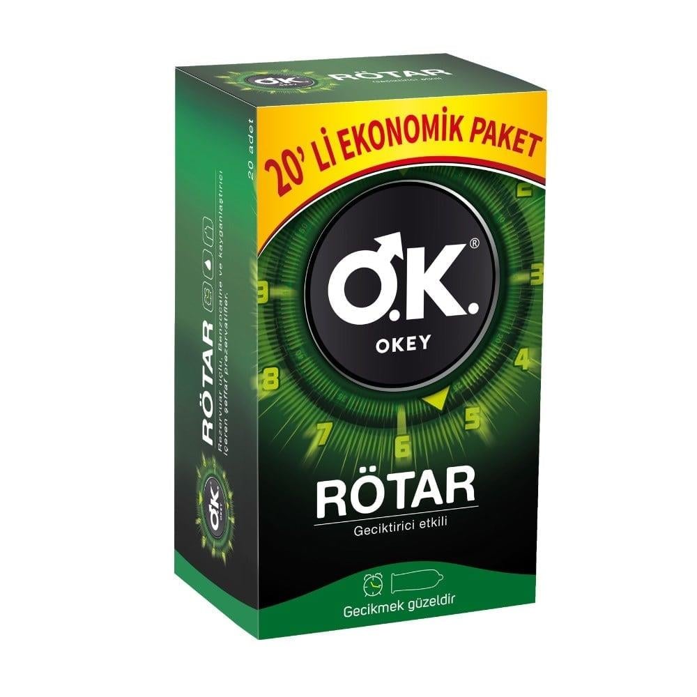 Okey Rötar Prezervatif Geciktiricili Etkili Ekonomık Paket 20 Li-Okey