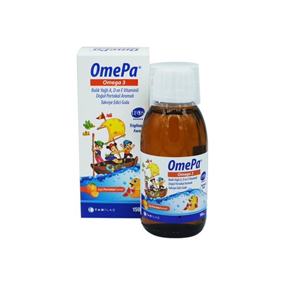 Omepa Omega 3 A D Ve E Vitamini Portakal Aromalı 150ml