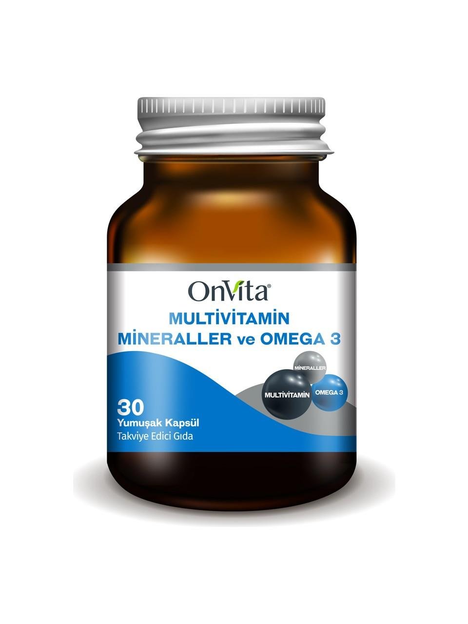 Onvita Multivitamin & Mineraller & Omega 3 30 Kapsül-OnVita