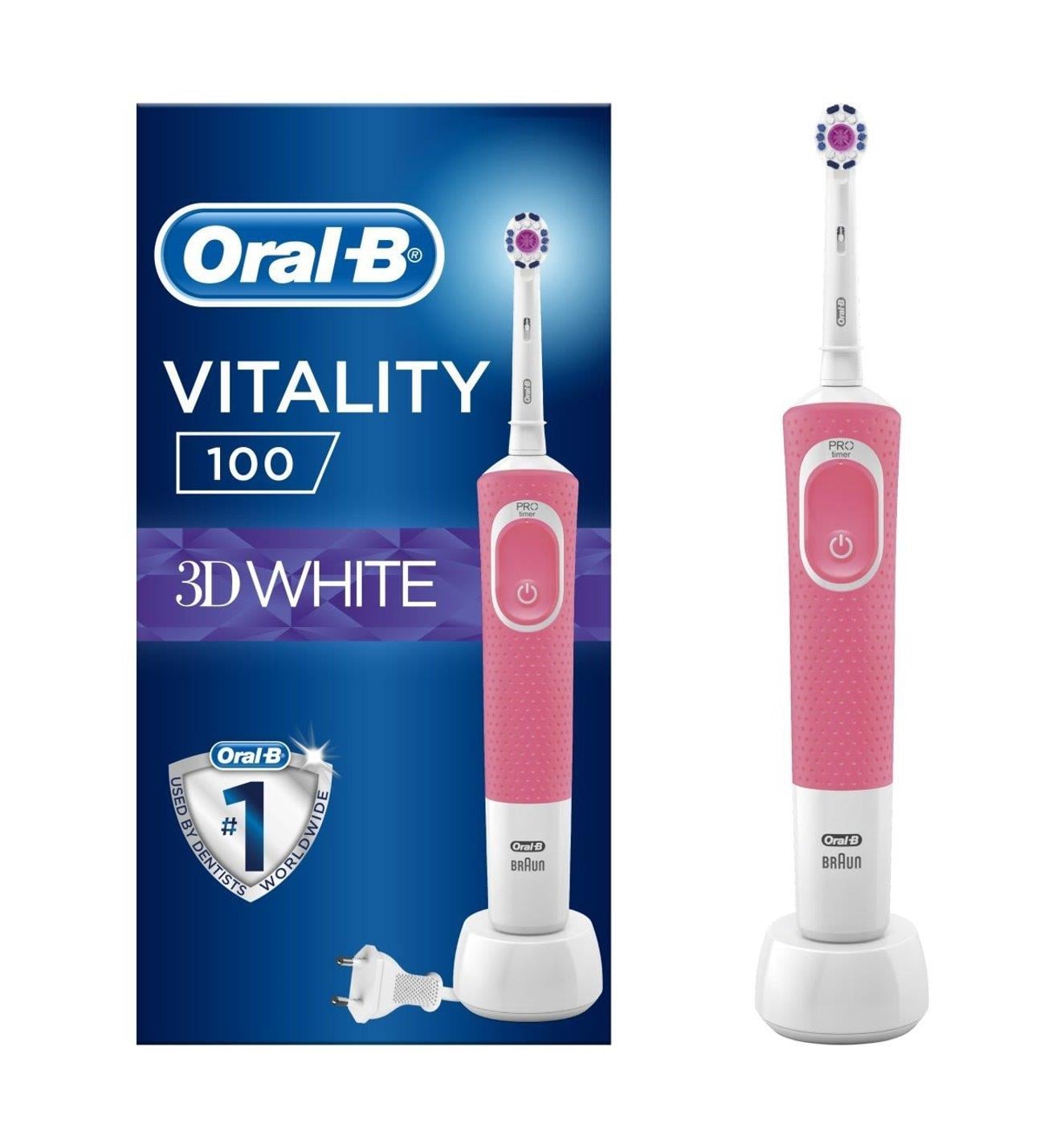 Oral-B Vitality 100 3D White Quadrant Timer Şarjlı Diş Fırçası-Oral-B