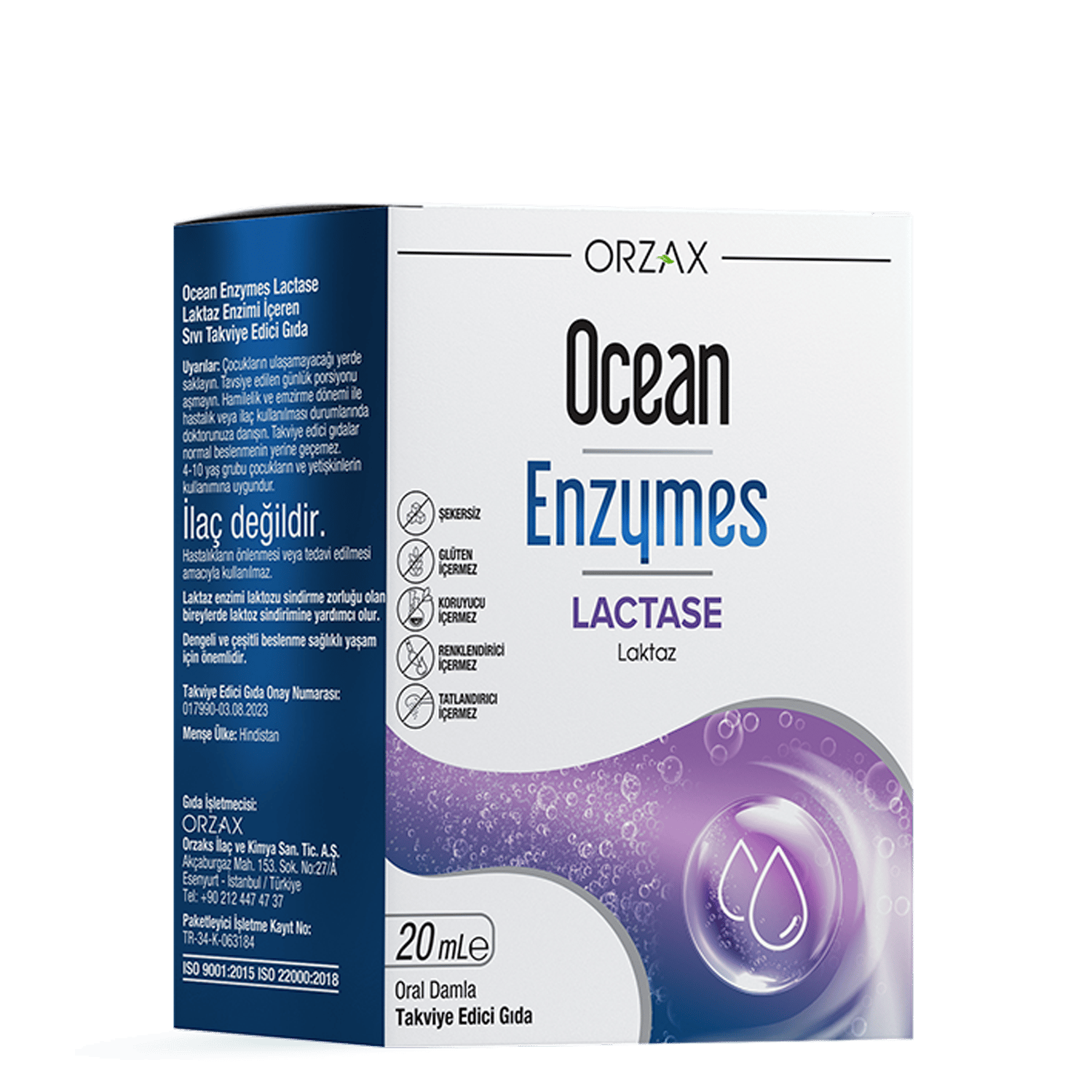 Orzax Ocean Enzymes Lactase Damla 20 ml-Orzax