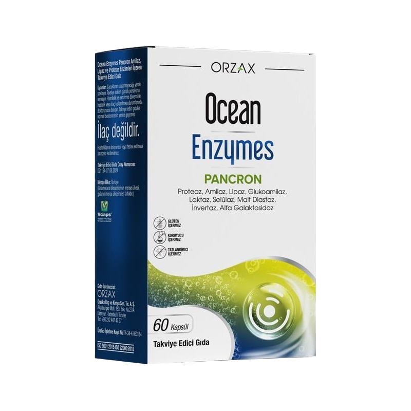 Orzax Ocean Enzymes Pancron 60 Kapsül-Orzax