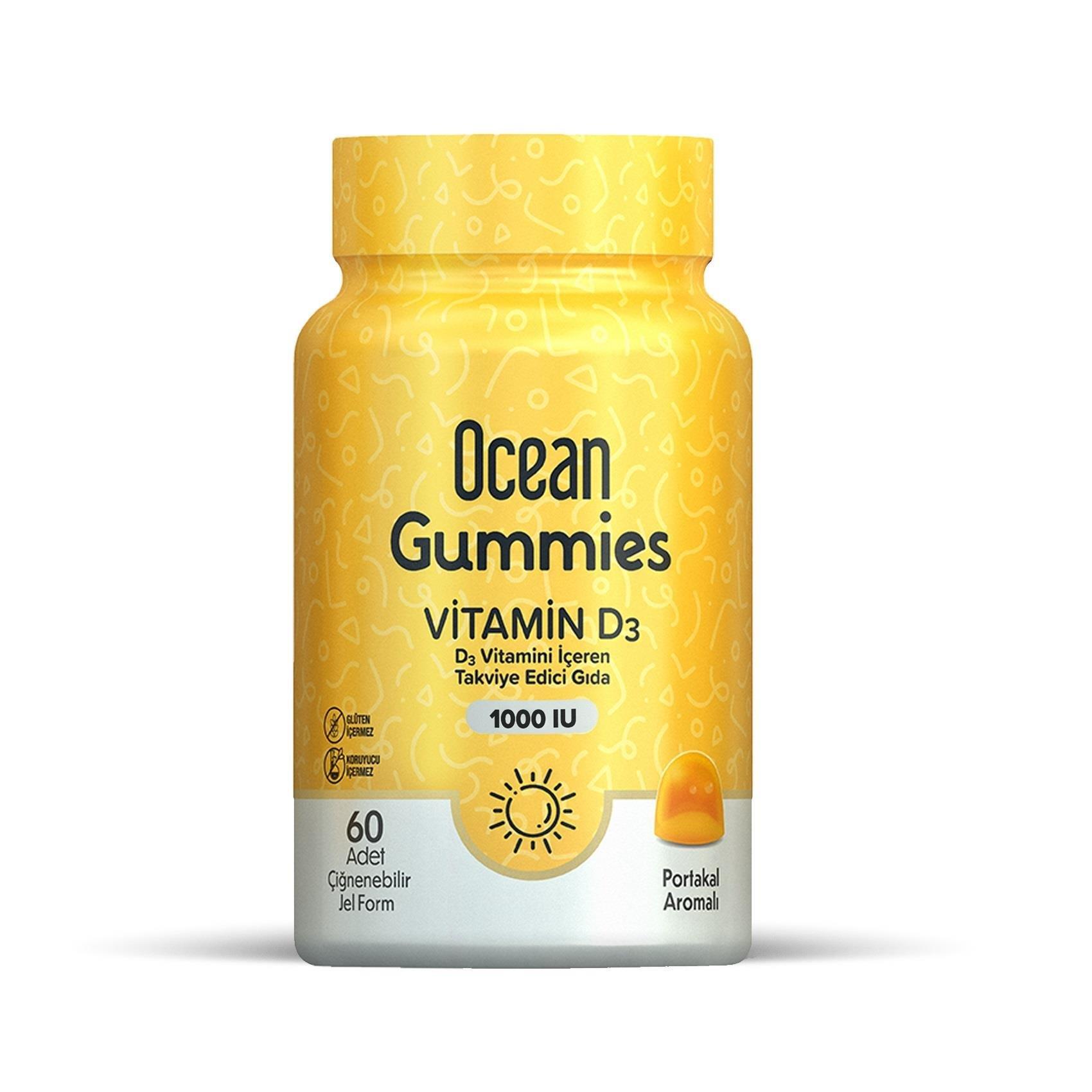 Orzax Ocean Gummies Vitamin D3 60 Çiğneme Form-Orzax