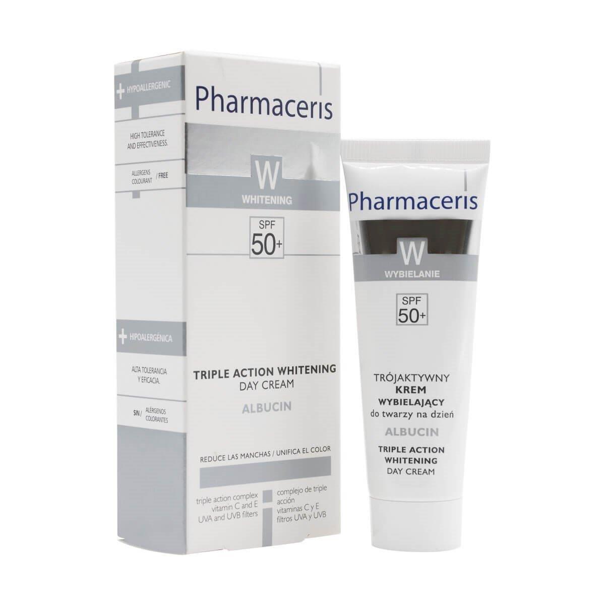 Pharmaceris W - Albucin Triple Action Whitening Day Cream Spf50 - 30ml-Pharmaceris