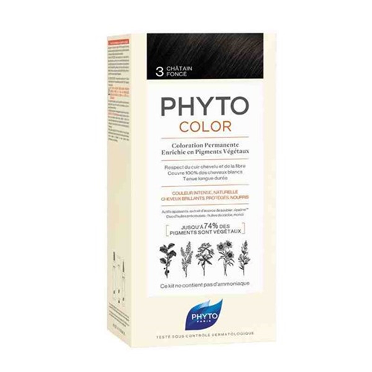 Phyto Phytocolor 3 Dark Brown Bitkisel Saç Boyası 3 Koyu Kestane