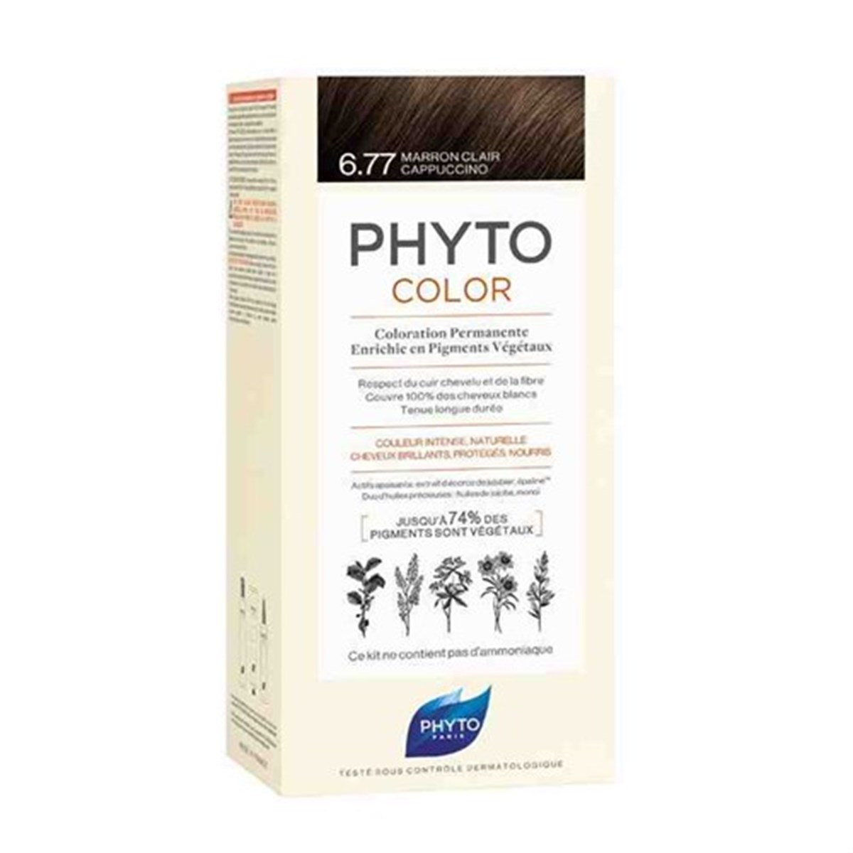 Phyto Phytocolor 6.77 Light Brown Cappuccino Bitkisel Saç Boyası 6.77 Cappuccino Kahve