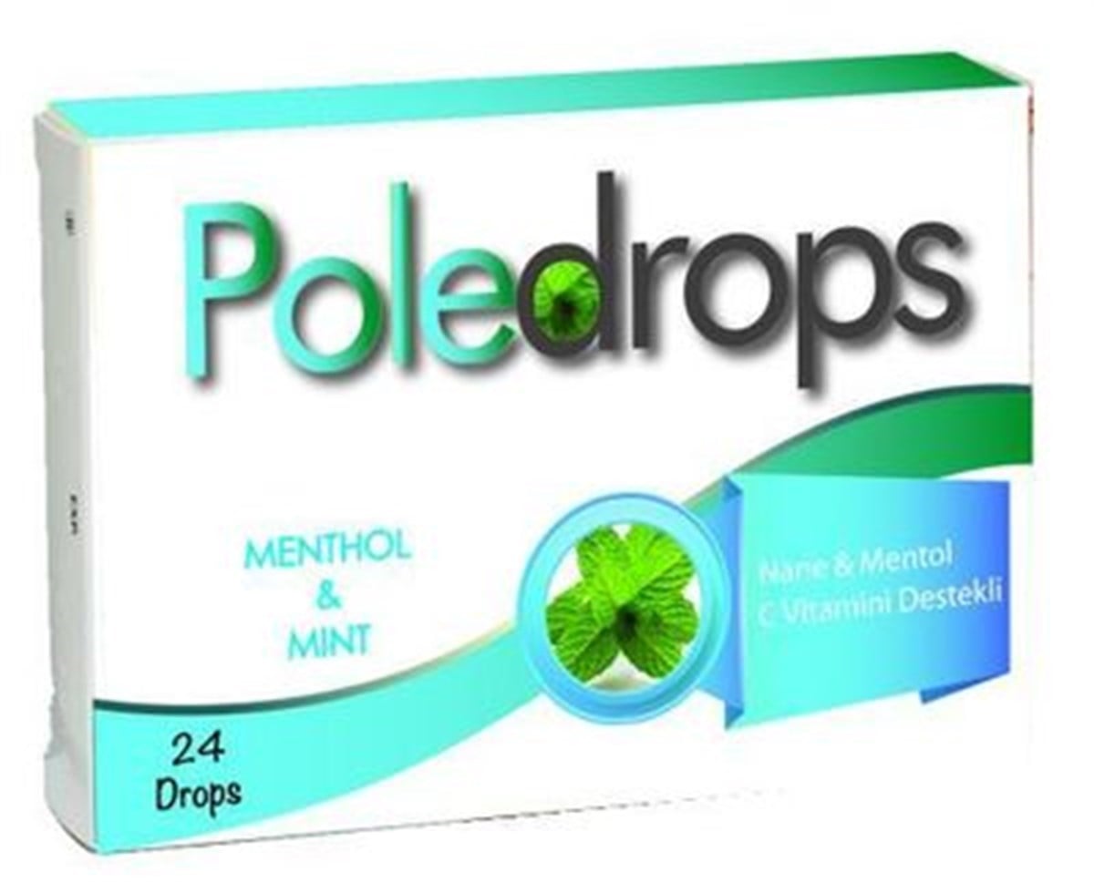 Poledrops Nane Mentol C Vitaminli Drops Pastil 24 lü