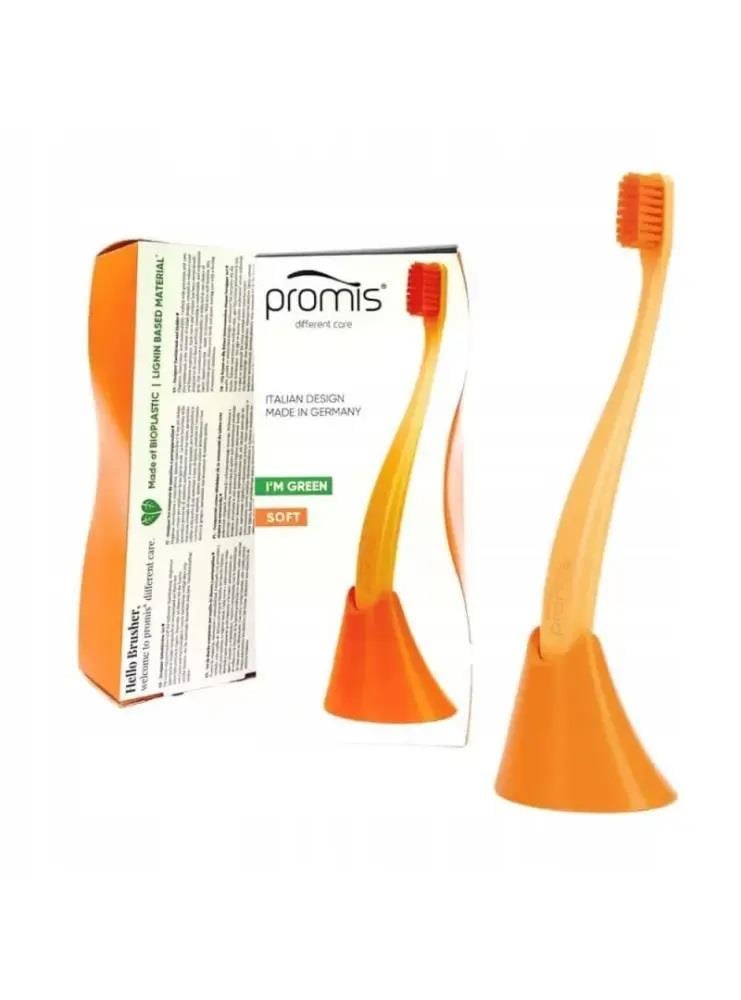 Promis Biplastic Single Diş Fırçası 6750 - Soft - Orange - Tutucu Hediyeli-Promis