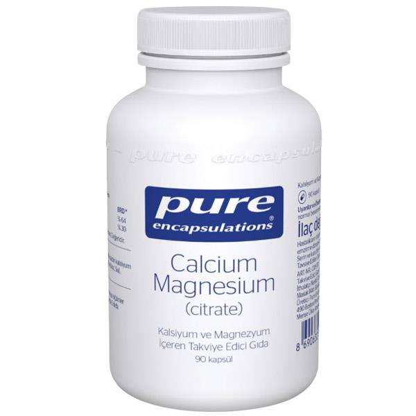 Pure Encapsulations Calcium Magnesium Citrate Aromasız 90 Kapsül-PURE