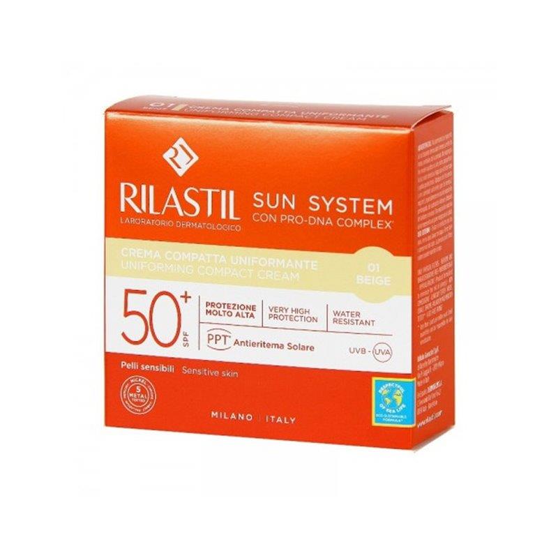 Rilastil Sun System Compact Güneş Koruyucu SPF50 10 gr - 01 Beige-Rilastil
