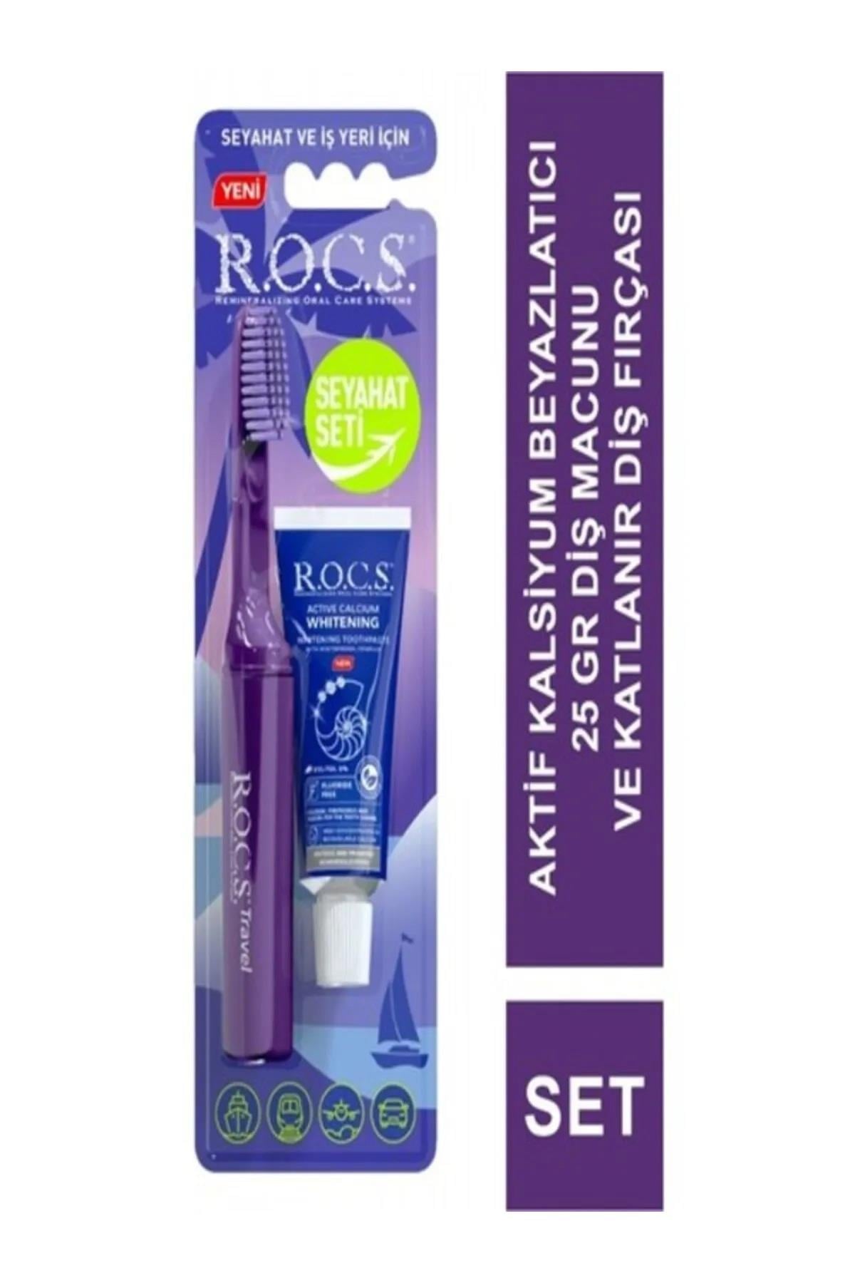 Rocs Travel Set - Diş Fırçası + Whitening Macun 20 ml-Rocs