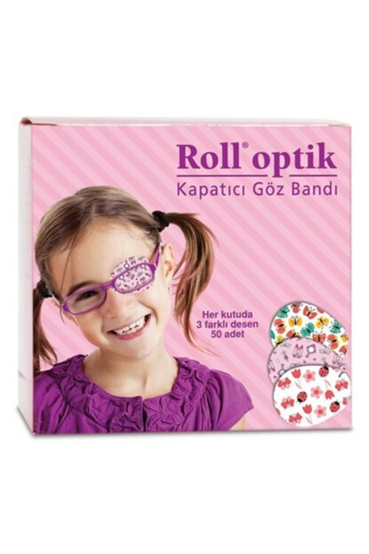 Roll Optik Kapatıcı Göz Bandı Kız 50 Adet