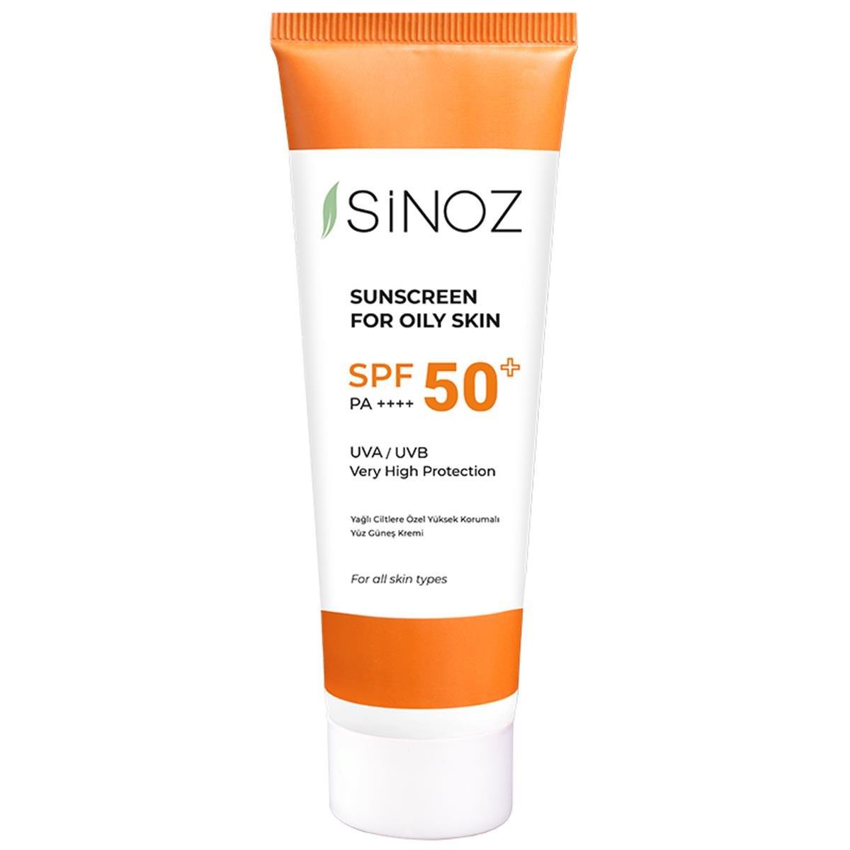 Sinoz Güneş Kremi Yağlı Ciltlere Özel Aydınlatıcı SPF50+ 50 ml-Sinoz