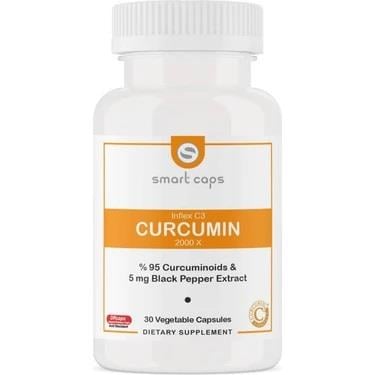 Smartcaps Inflex C3 Curcumin 200 %95 Curcumin Oids Black Pepper Extract 5 mg 30 Vegetable Kapsül-Smartcaps