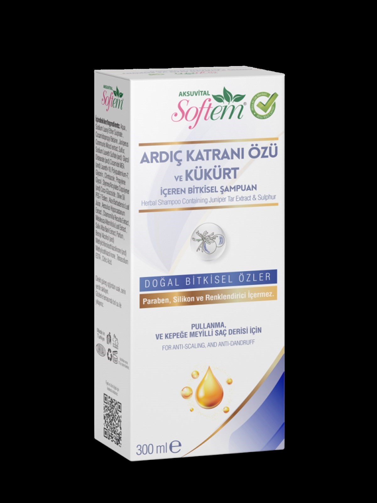 Softem Ardıç Katranı Özü Kükürt İçeren Bitkisel Şampuan 300 ml