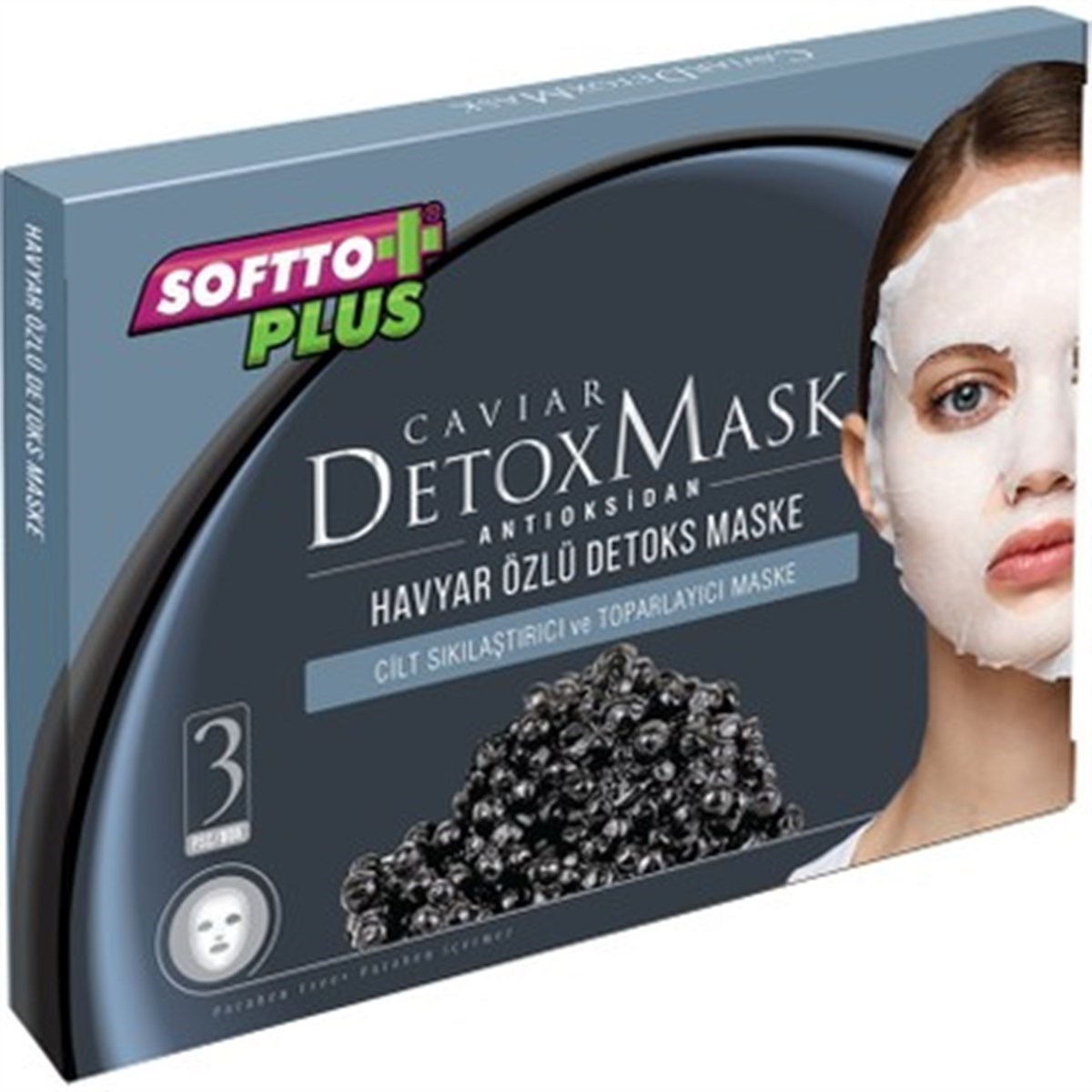 Softto Plus Havyar Özlü Detoks Kağıt Maske Set