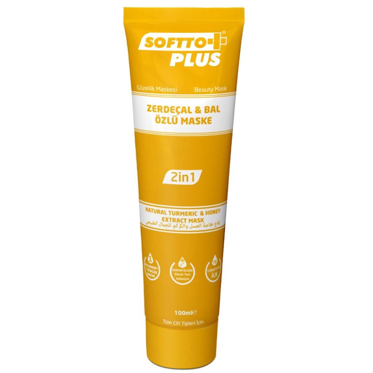 Softto Plus Zerdeçal & Bal Özlü Bitkisel Maske 100 Ml