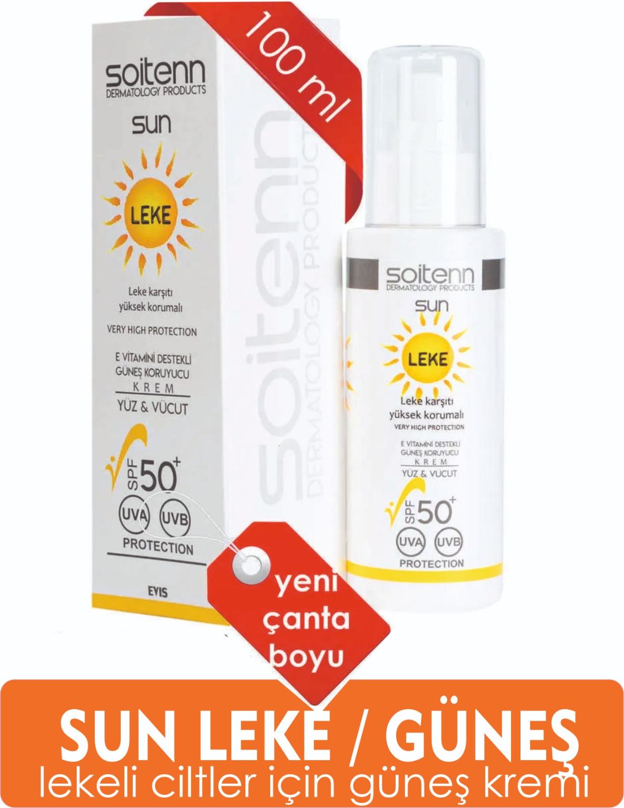 Soitenn Sun Leke SPF 50 100 Ml ( Yüz & Vücut İçin Güneş Koruyucu Krem )-Soitenn