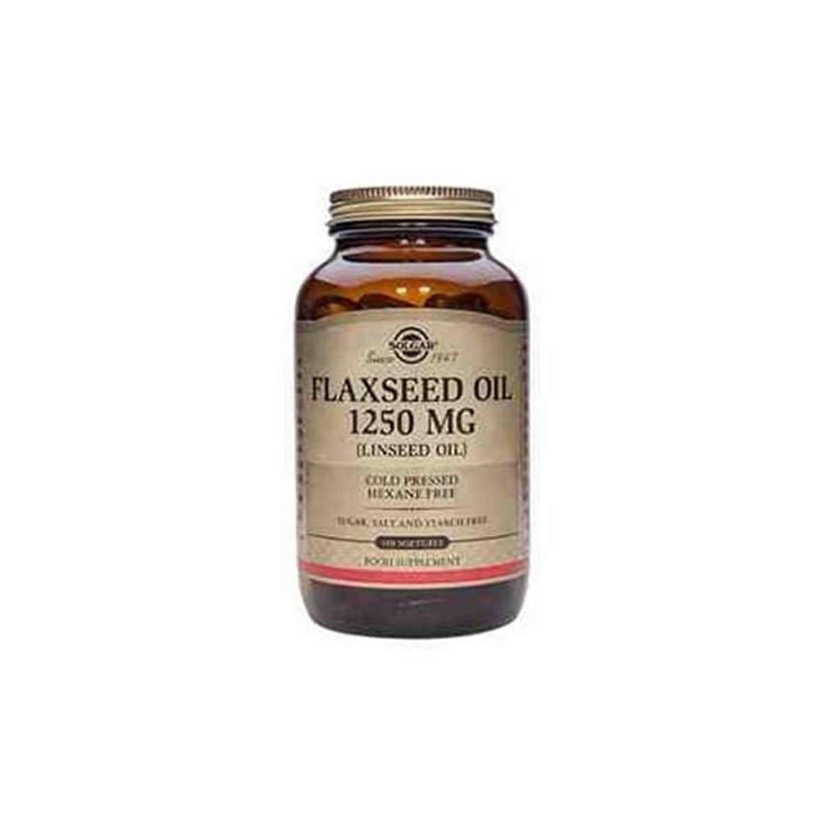 Solgar Flaxseed Oil 1250 Mg 100 Softjel