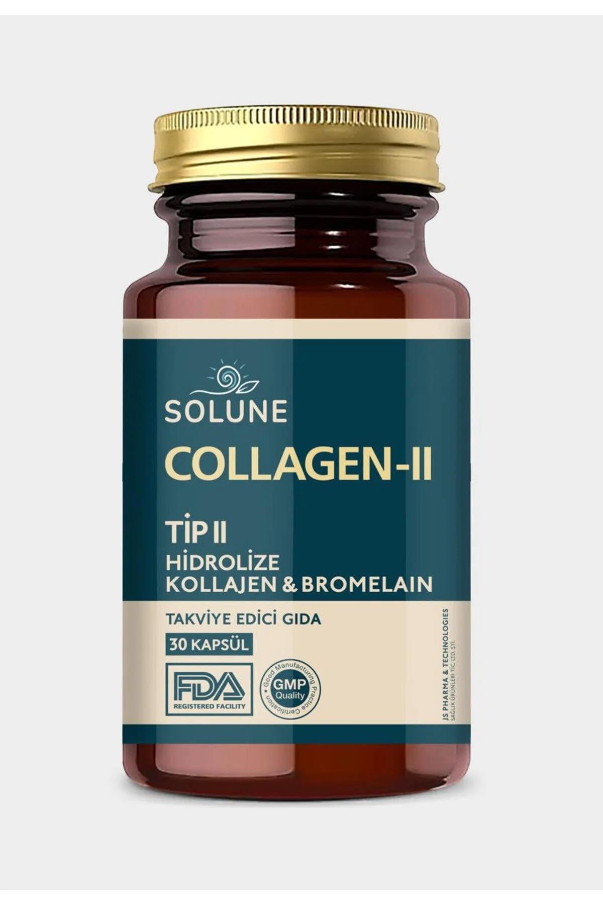 Solune Collagen-2 30 Kapsül Cam Şişe 200 gr-Solune