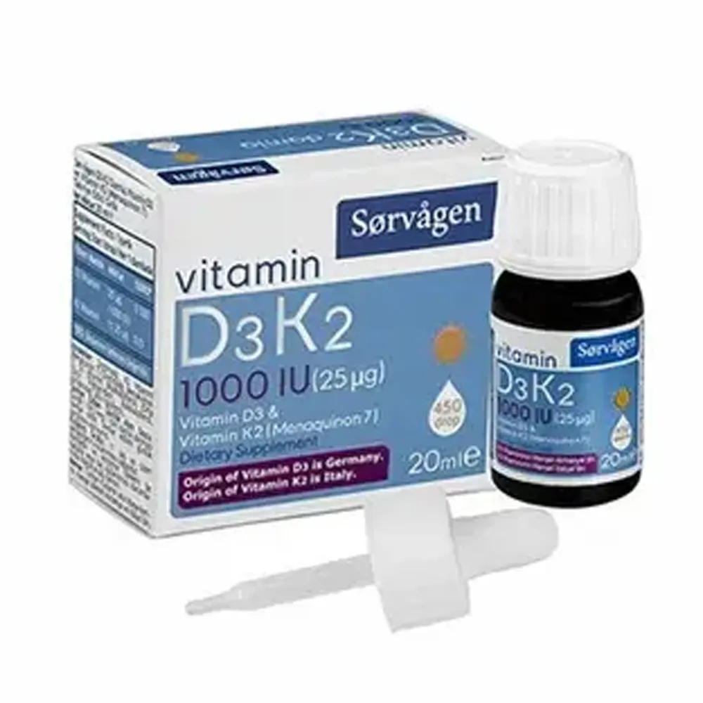 Sorvagen D3K2 Damla 1000 IU 20 ml-Sorvagen