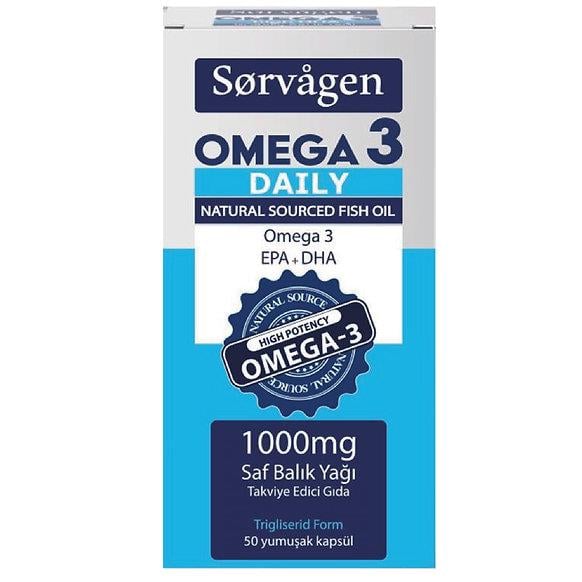 Sorvagen Omega 3 Daily Saf Balık Yağı 50 Kapsül-Sorvagen