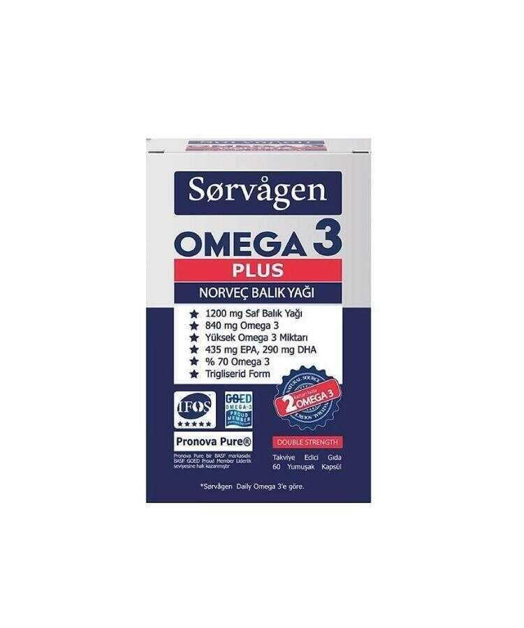 Sorvagen Omega 3 Plus Norveç Balık Yağı 60 Kapsül-Sorvagen