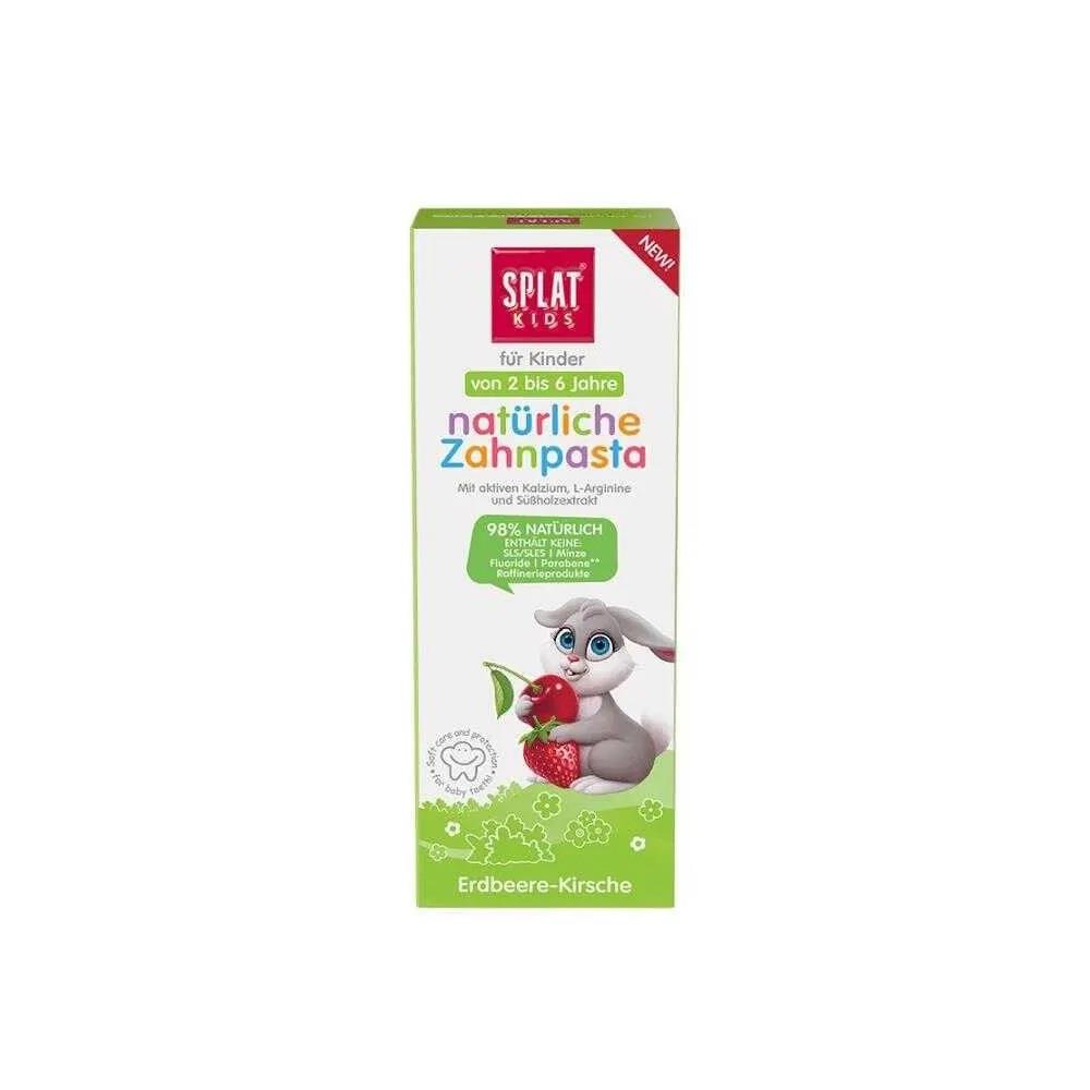 Splat Kids Natural Vişne ve Çilek Tadında 2-6 Yaş Diş Macunu 50 ml-Splat