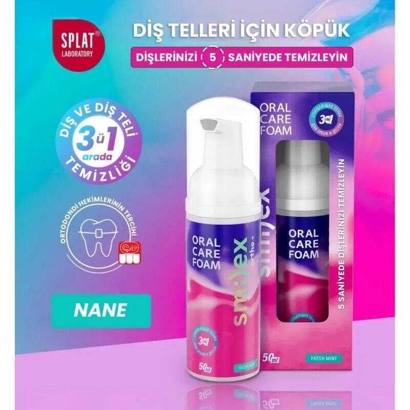 Splat Smilex Orto+ 3'ü 1 Arada Ağız Bakım Köpüğü 50 ml-Splat