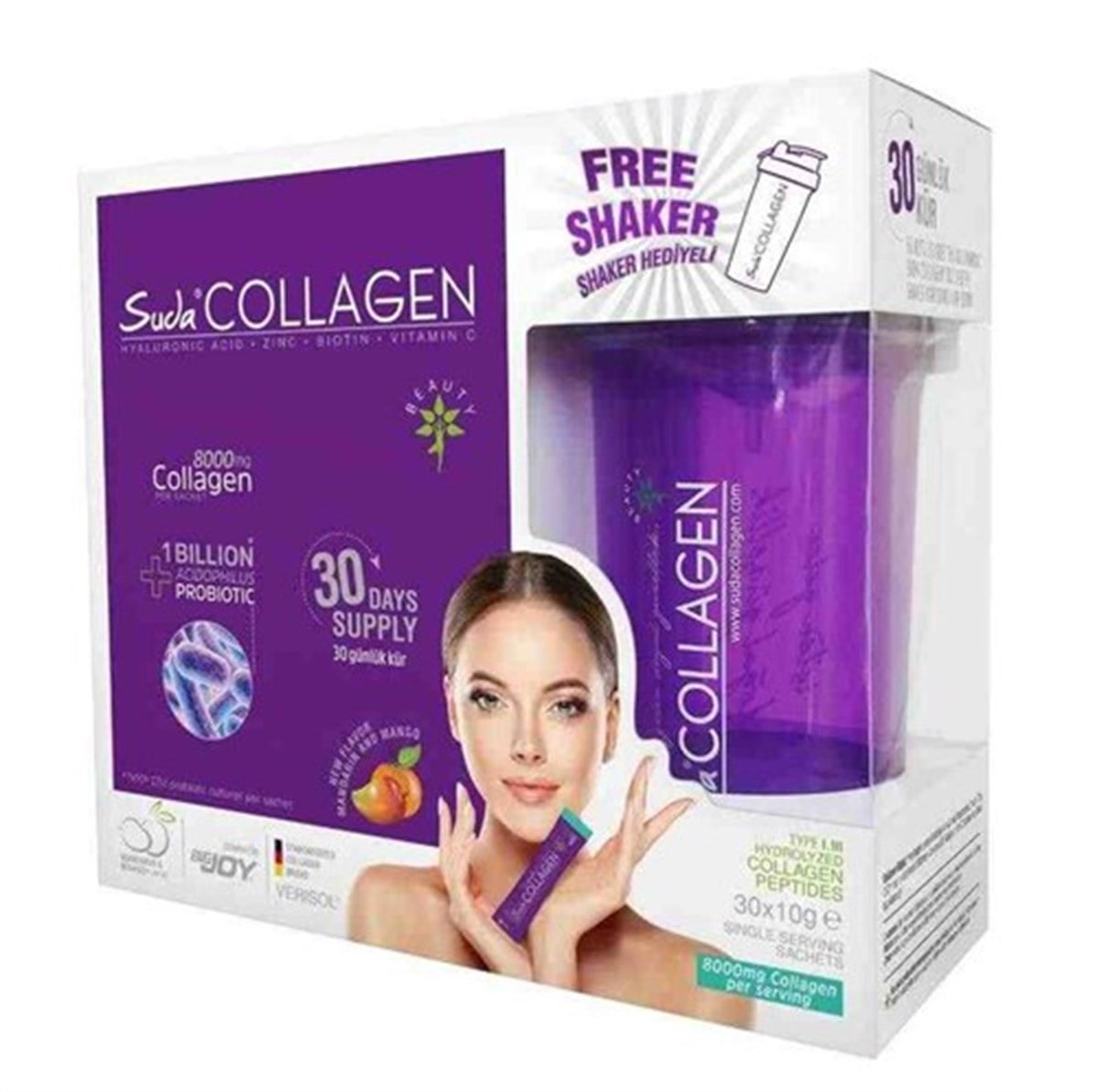 Suda Collagen + Probiotic Mandarin & Mango Saşe 30x10 Gr