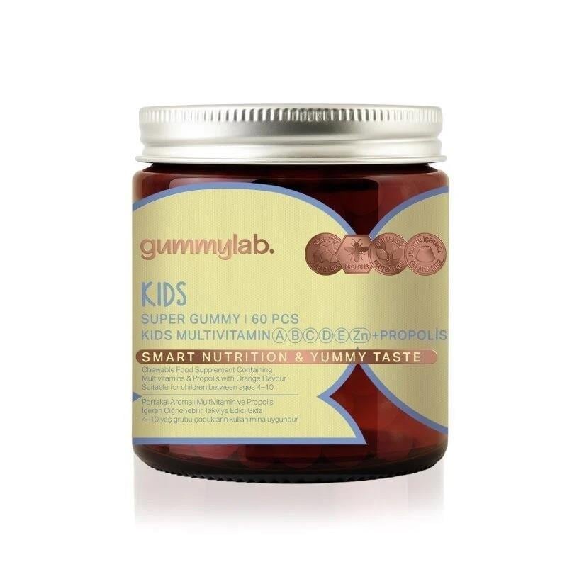 Suda Vitamin Gummy Lab Kids Multivitamin Portakal Aromalı 60 Gummies-Suda Vitamin Gummy Lab