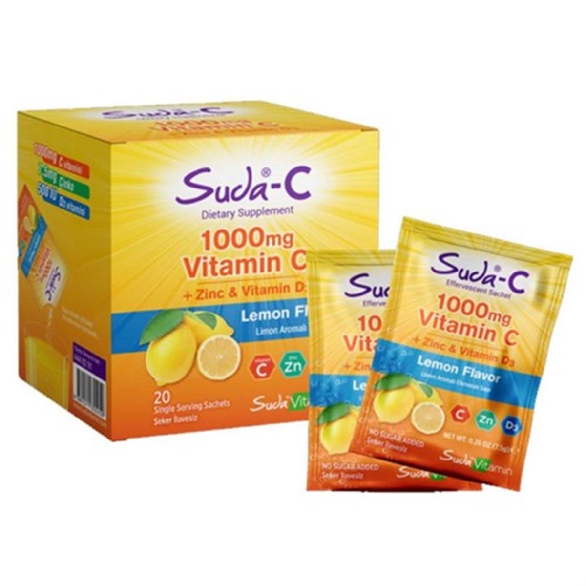 Suda Vitamin Suda-C 1000 mg LimonAromalı 20 Saşe