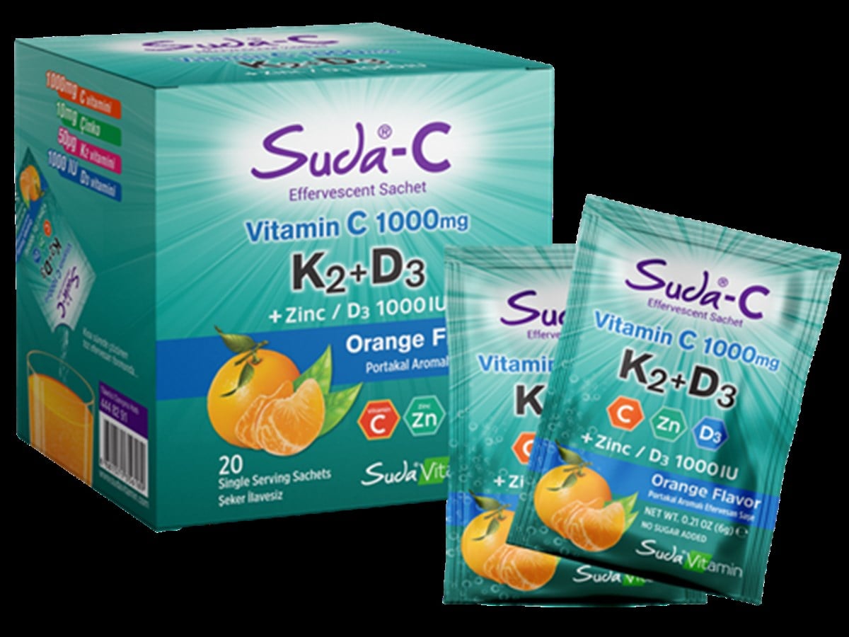 Suda Vitamin Suda-C D3+k2 Orange 20 Şase