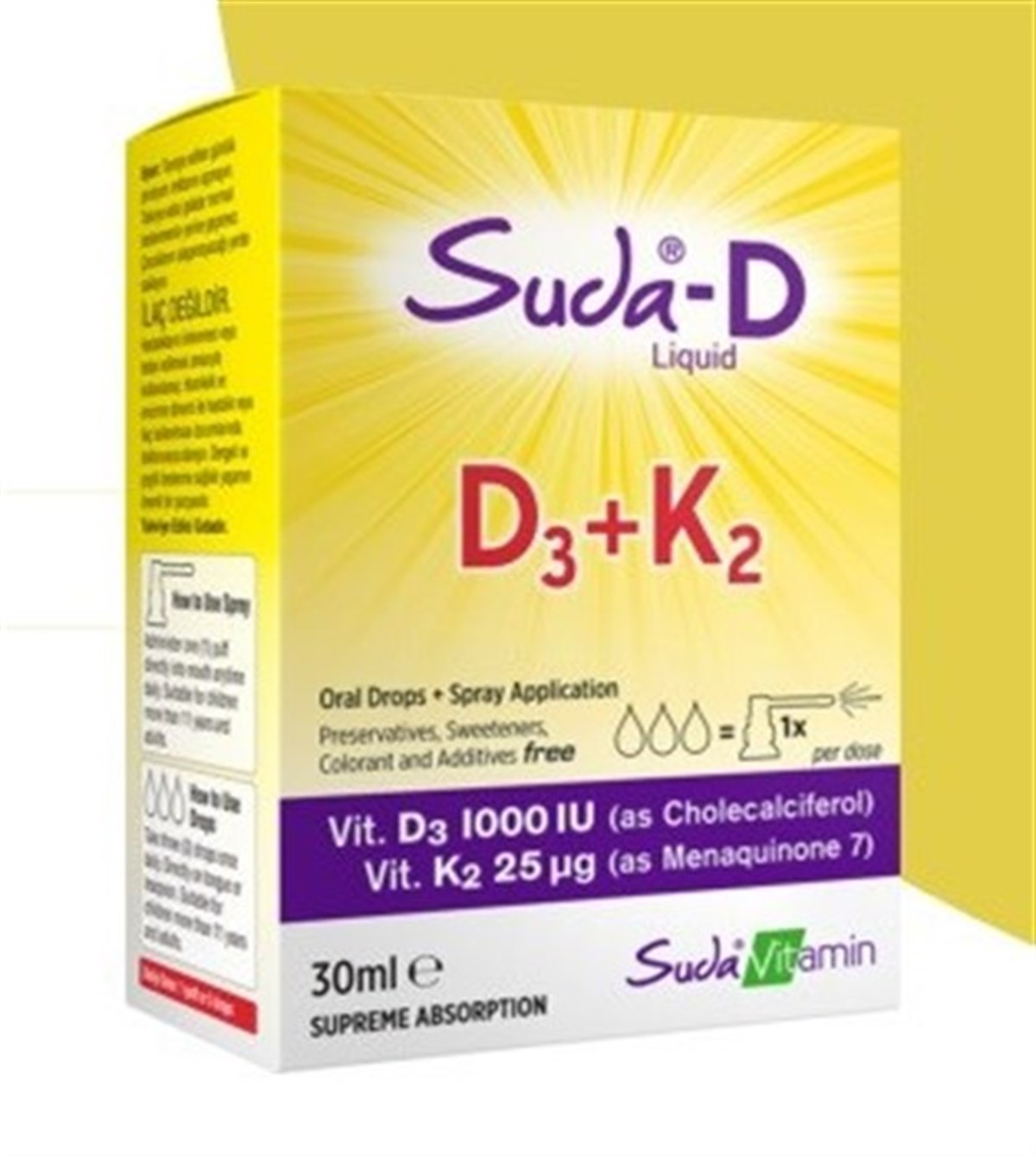 Suda Vitamin Suda D Vitamin D3K2 Liquid 30 ml