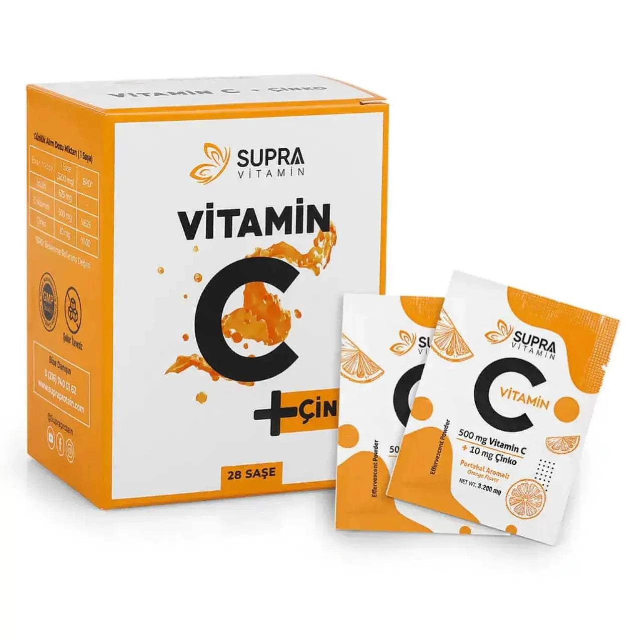 Supra Protein Vitamin C + Çinko 28 Saşe-SUPRA