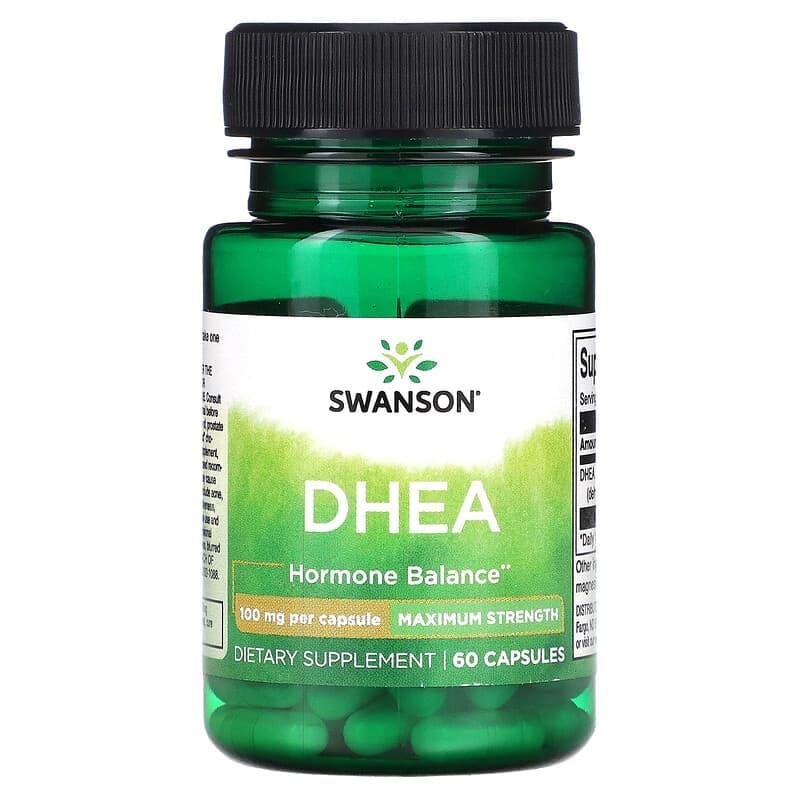 Swanson Dhea 100 mg 60 Capsules-Swanson