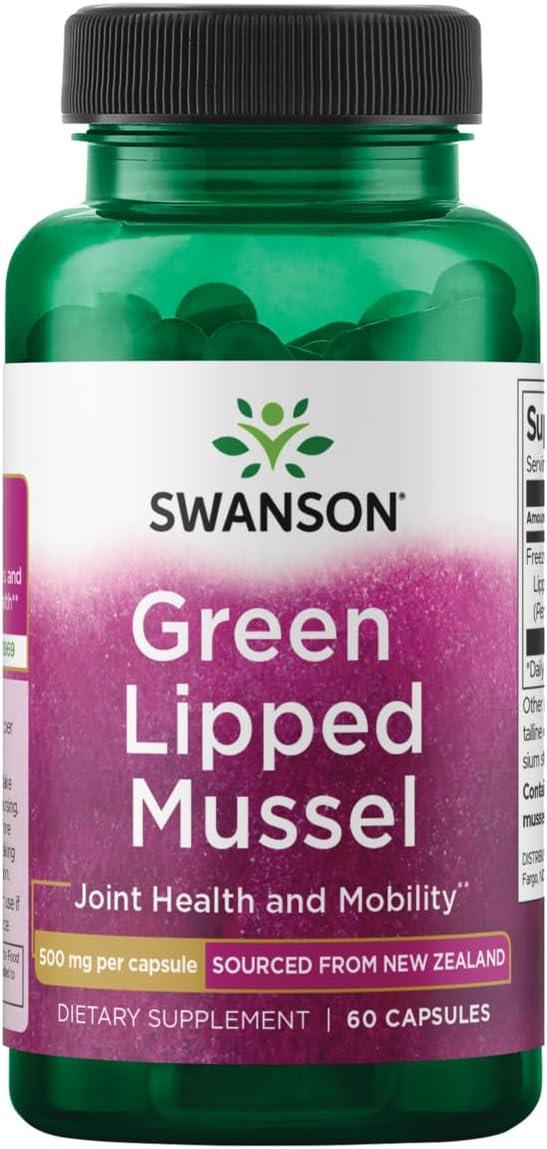Swanson Green Lipped Mussel 500 mg 60 Capsules-Swanson