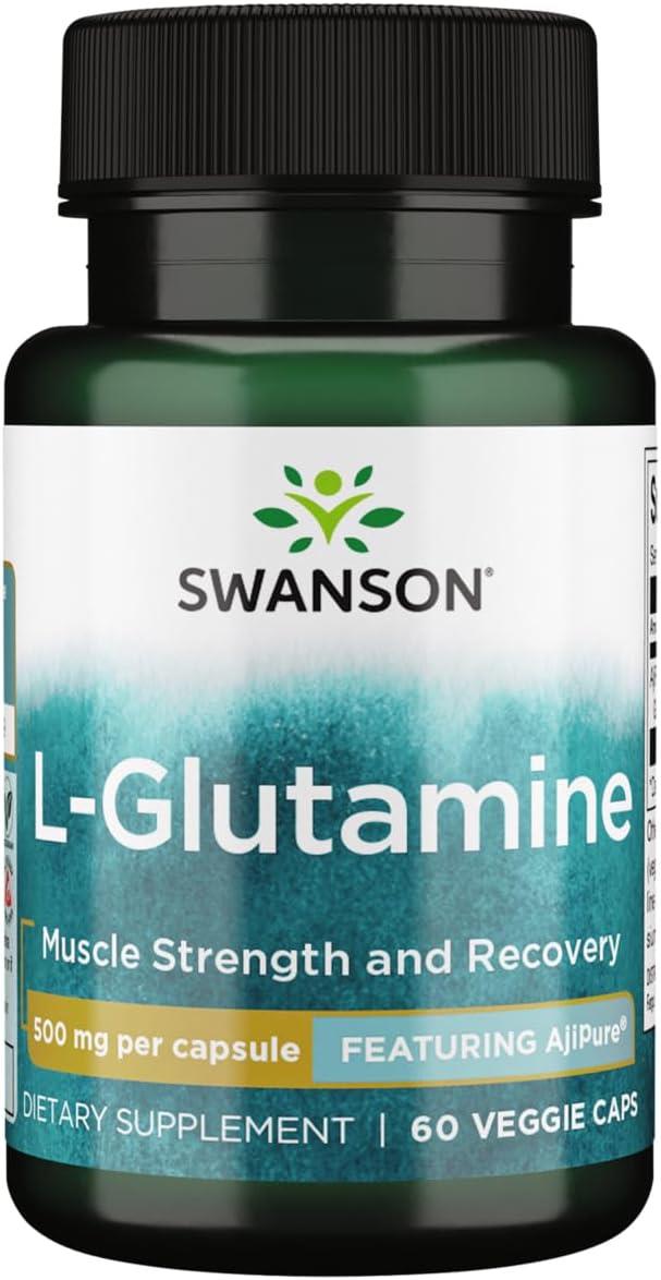 Swanson L-Glutamine 500 Mg 60 Veg Kapsül-Swanson